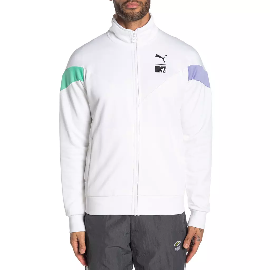 Puma x MTV MCS Mens Track Top Zip Up White Jumper 579817 02 Size Medium