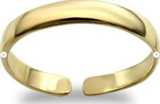 9ct Gold Toe Ring Adjustable Plain Band