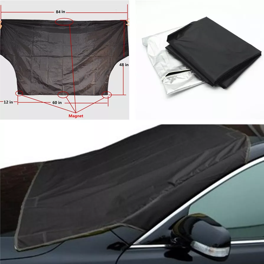 1x Car Windshield Cover Snow Prevent Frost Protector Shield Magnet Tarp