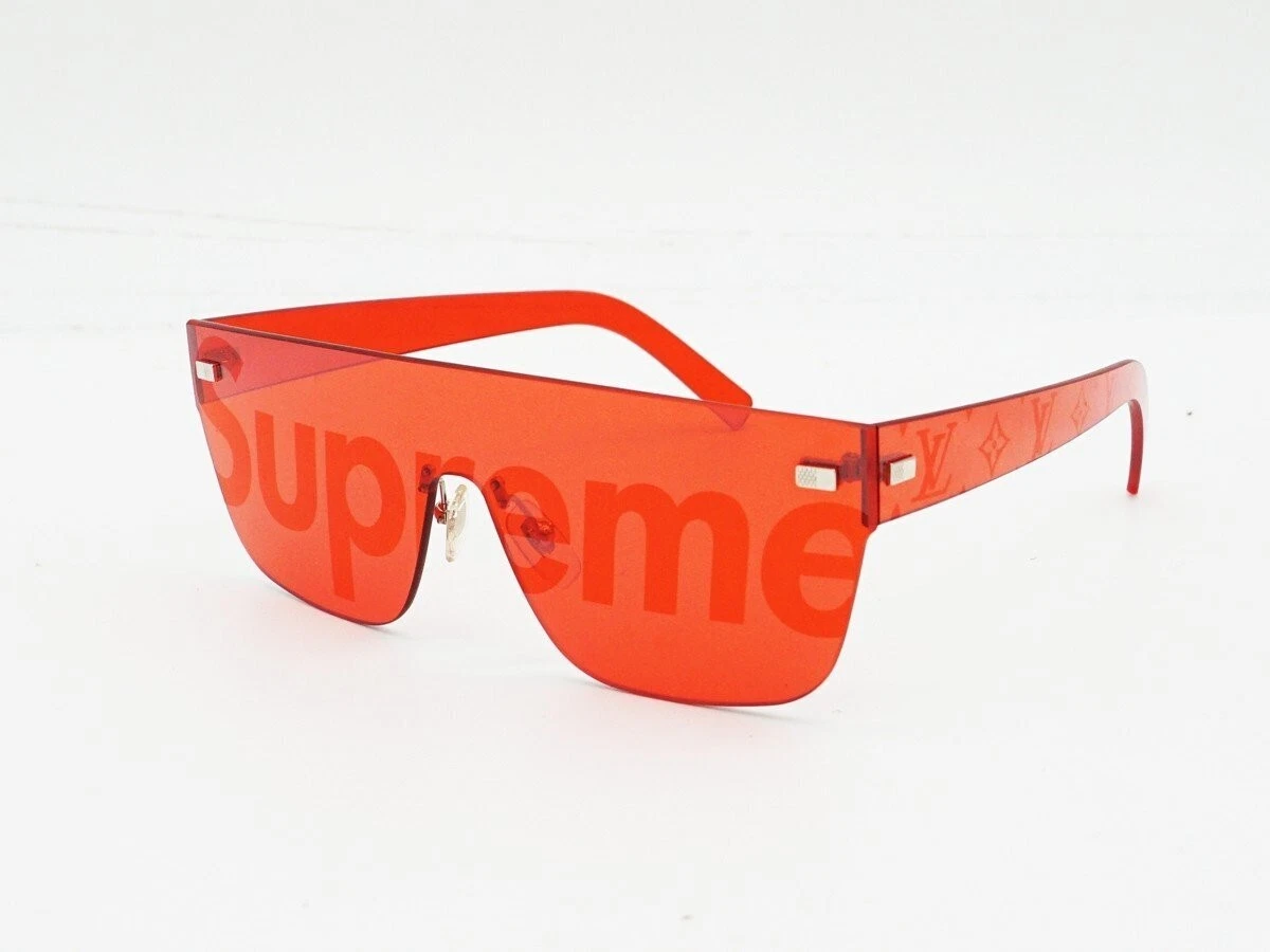 Lunettes de soleil Louis Vuitton Supreme Z0985U rouge plastique accessoires lunettes 15