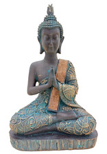Schöne Deko Figur Buddha Statuette Buddha im Gebet Thailand  22 cm  UJ038