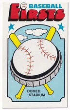 1976 Fleer Official Major League Patches Baseball Firsts #22 Domed Stadium