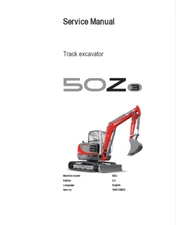 Wacker Neuson 50Z3 6003 Service Manual | Track Excavator | USB & Link