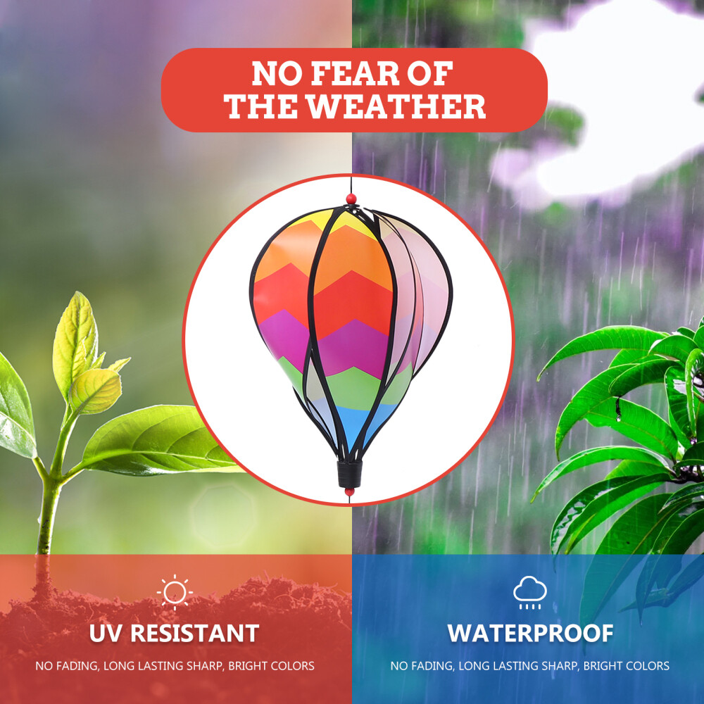 1PC Giant Rainbow Hot Air Balloon Pendant Garden Yard Cloth Decoration