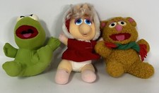Vintage Baby Miss Piggy Kermit And Kezzie Plush J Henson Muppets Babies 1987 LOT