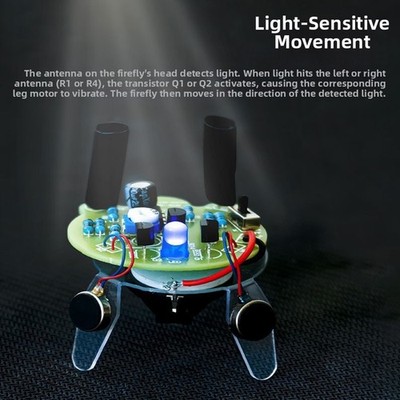 Einfache Montage mobiler Roboter Bausatz lichtempfindlich Firefly elektronische