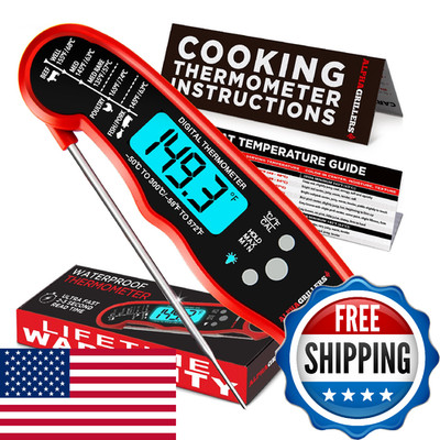Alpha Grillers Instant Read Meat Thermometer - Digital Food Cooking BBQ