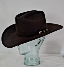MEN'S  7 3/8  RODEO KING  WESTERN  6X BROWN FELT HAT   WESTERN