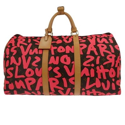 Louis Vuitton Pink Monogram Graffiti Keepall 50 Duffle Bag M93698 MB0049 146141