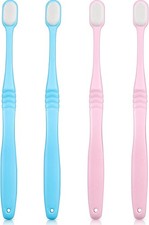 4 Pieces Extra Soft Toothbrushes Micro Nano Manual Toothbrush for Sensitive...