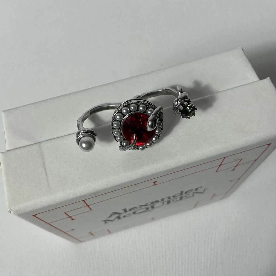 Alexander Mcqueen Silver Adjustable Ring - Image 2 of 3