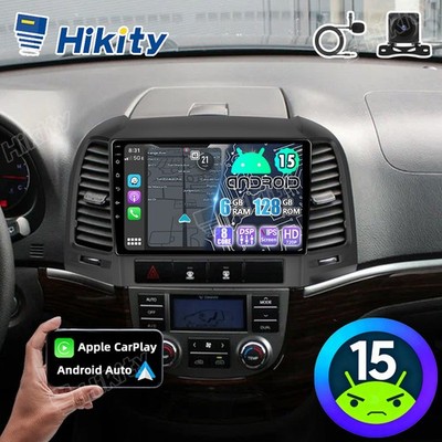 6+128G Carplay Android 15 Autoradio GPS SAT BT Für Hyundai Santa Fe II 2 CM +KAM