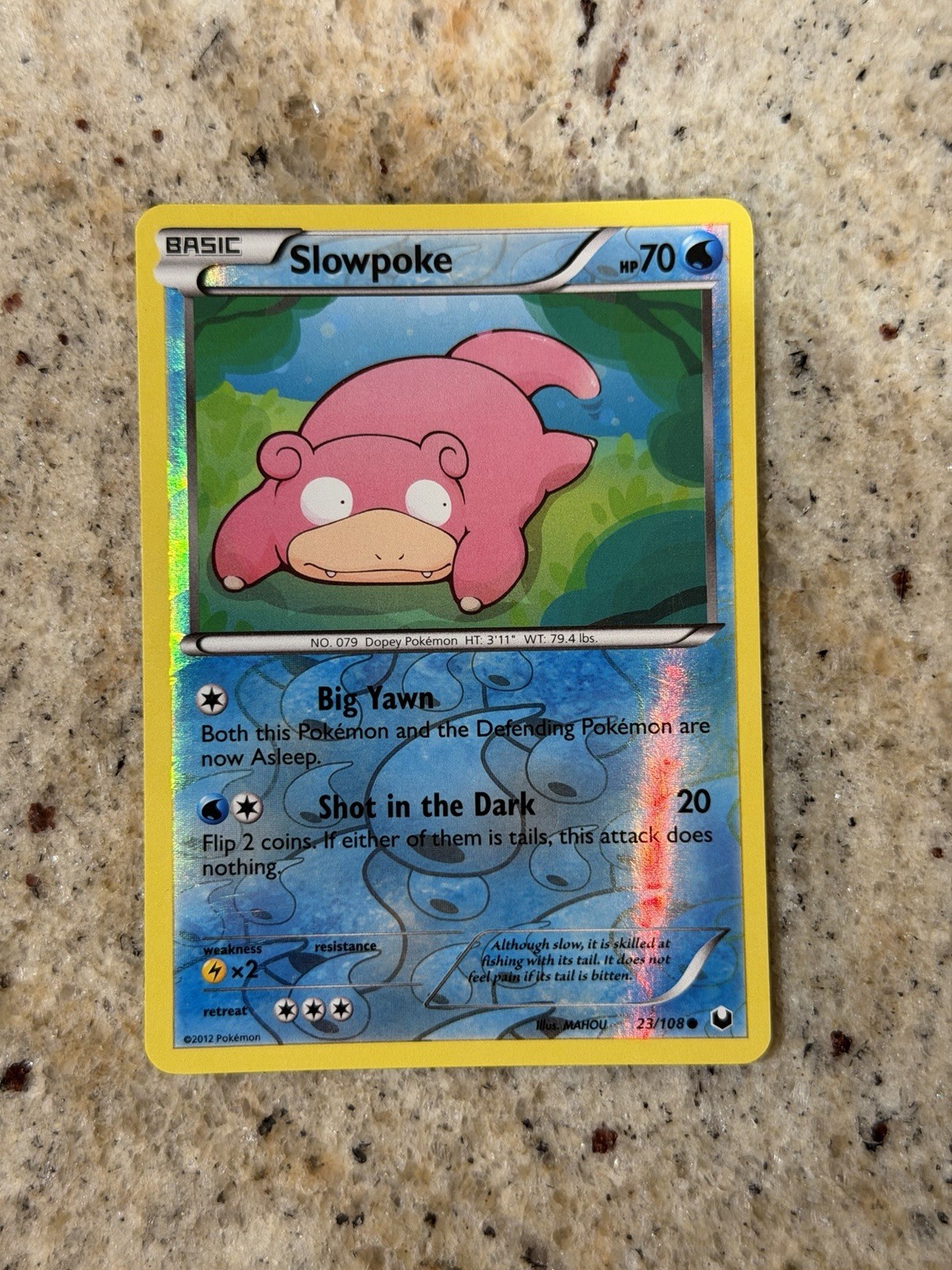Pokemon Dark Explorers Slowpoke Reverse Holo 23/108