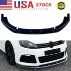 Front Bumper Spoiler Lip Body Kit For Volkswagen VW Golf 6 MK6 R 2010-2013 Gloss
