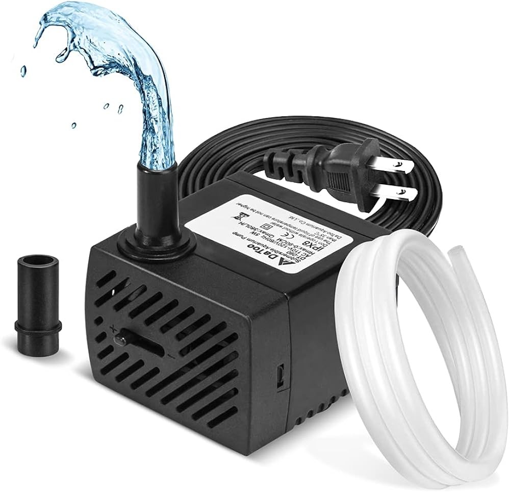 95GPH Small Submersible Water Pump Mini Fountain Pump Ultra Quiet