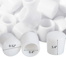 Uxcell 10Pcs Rubber Door Stopper Tips – White, Silicone Bumper Caps For Spring Door Stops – Easy To Install, 13mm Diameter