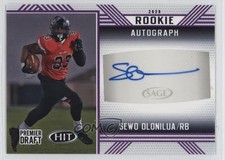2020 Sage Hit Rookie Auto Purple Sewo Olonilua #A33 Auto 1h31