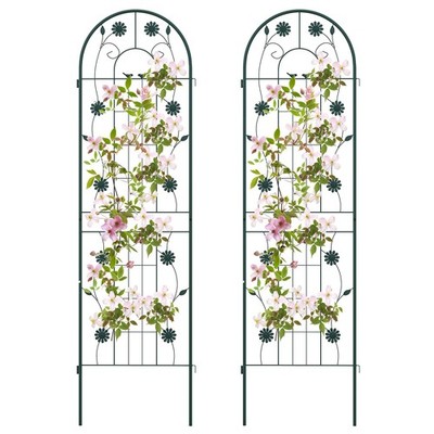 2 Pack 71'' x 20'' Metal Garden Trellis Rustproof Plant Support for Garden Yard