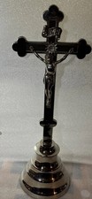 Antikes Kreuz Edelstahl  -Standfu&szlig;