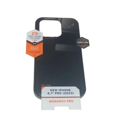 iPhone 15 Pro UAG Monarch Pro MagSafe Case Black Carbon Fiber Drop Protection