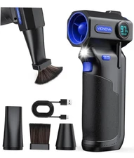  Compressed Air Duster, 150,000RPM Cordless Electric Air Blower with 3-Speed 