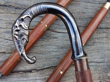 NEW SOLID ANTIQUE SOLID BRASS HANDLE WOODEN WALKING STICK CANE VINTAGE DESIGNER