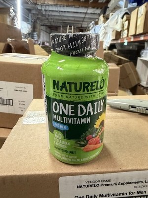 NATURELO MEN'S MULTIVITAMIN ONE DAILY VEGETARIAN CAPSULES 60 CT EXP 9/23/26