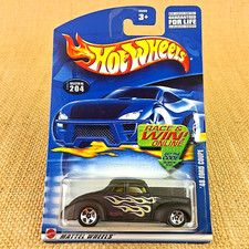 2002 Hot Wheels #204 '40 Ford Coupe Flat Black Mainline Chrome 5SP