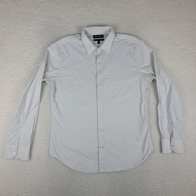 BONOBOS Dress Shirt Mens Large Blue White Slim Fit Performance Nylon Button  Up | eBay