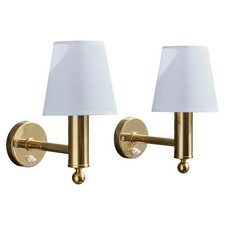 Bergboms, applique, ottone, tessuto, Svezia anni 70 lampada da parete moderna...