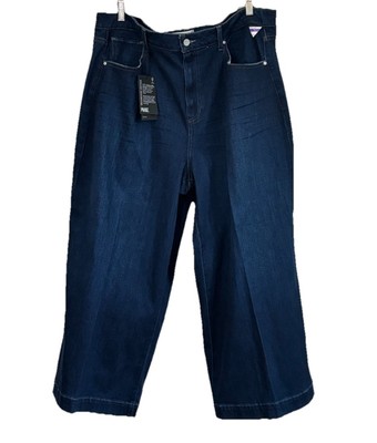 PAIGE ANESSA Ankle Wide Leg Jeans Plus Size: 20W