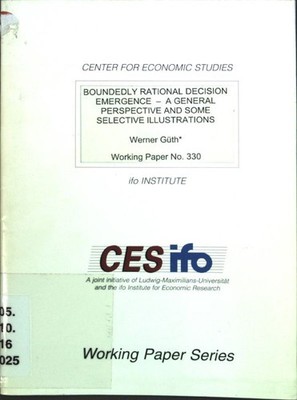Boundedly rational decision emergence - a general perspective and some selective