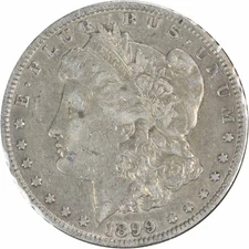 1899-o VAM 6 Morgan Silver Dollar Micro o EF Uncertified #824