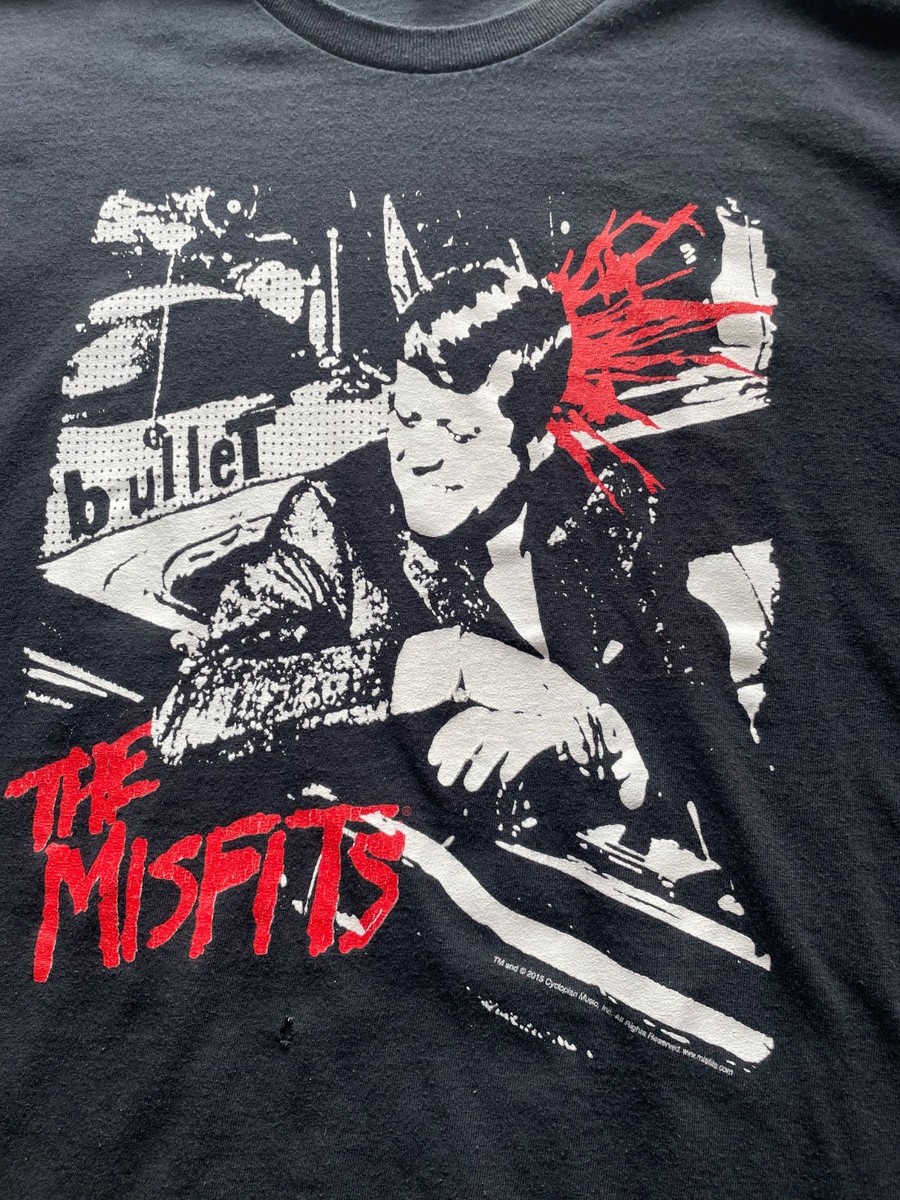 Misfits shirt 2015 large bullet double sided better dead on red