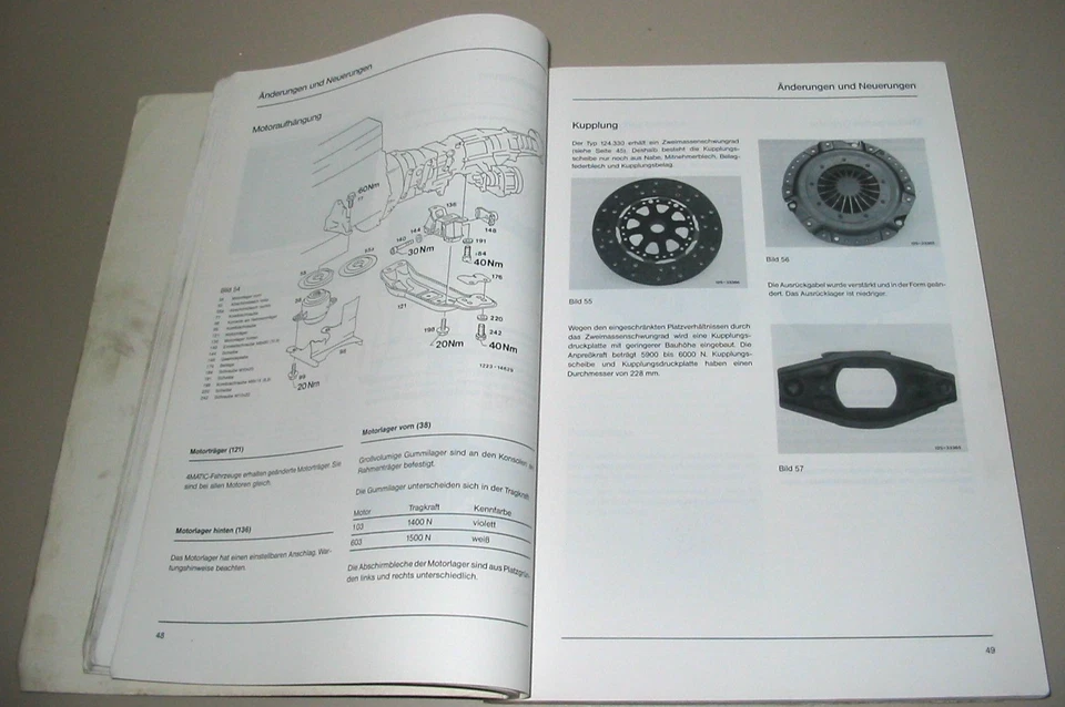 Werkstatthandbuch Mercedes 4Matic W 124 260 E 300 E 300 TE 300 D 300 TD 04/1987 - Bild 4 von 4