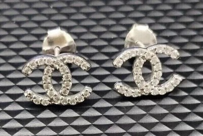 Wedding Stunning Stud Earring 2 Ct Round Simulated Diamond 14k White Gold Plated