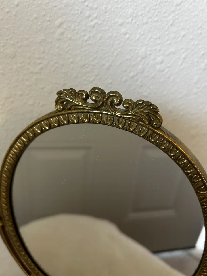 Espejo giratorio tocador francés antiguo barroco victoriano ornamentado Foto 2 de 4