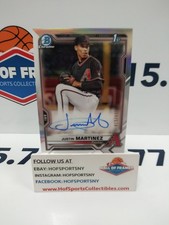 2021 BOWMAN CHROME JUSTIN MARTINEZ 1ST BOWMAN AUTO REFRACTOR 413/499 #CPA-JM