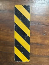 Road Traffic Hazard Caution Black Yellow  Striped Sign 10"x 36" AHTD Arkansas