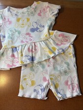 Minnie Mouse Disney Baby 2 Piece Set Ribbed 6-12 Months NWOT