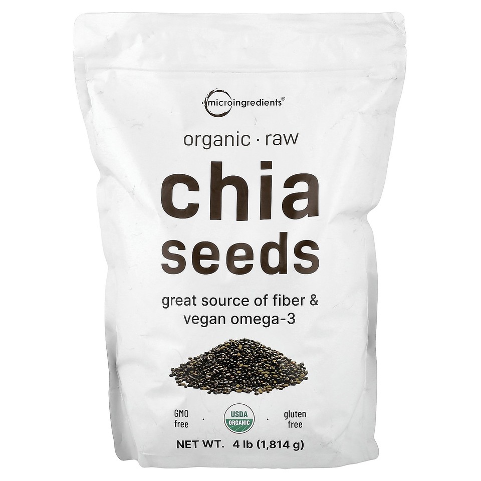 Organic Chia Seeds, Raw, 4 lb (1,814 g)