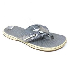 Sperry Grey Leather Flip Flip Thong Sandal Womens Size 7