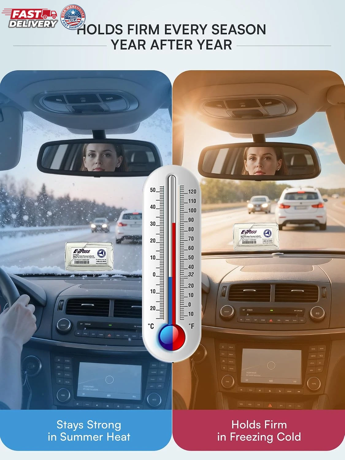 EZ Pass Holder for Windshield: Toll Tag Transponder 1-Pack, Clear - product detail image 5