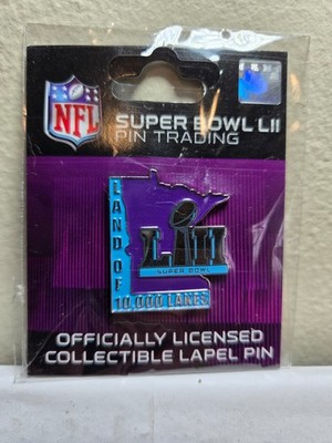 2018 Super Bowl LII Collectible Label Pin (Eagle vs Patriots) New