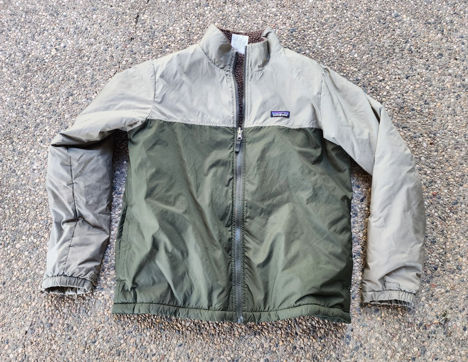 Patagonia Jacket Boy's Large Full Zip Sherpa Fleece Winter