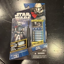 STAR WARS THE CLONE WARS CW52 CLONE COMMANDER COLT 3.75  FIGURE FAST SHIPPING