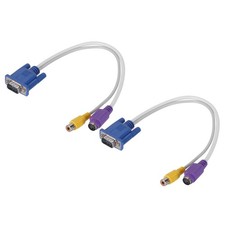 2pcs VGA to RCA Cable - RCA S-Video Adapter VGA Cable Video