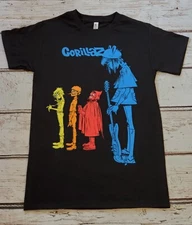 NEW-  GORILLAZ - GROUP  LOGO -T-SHIRT