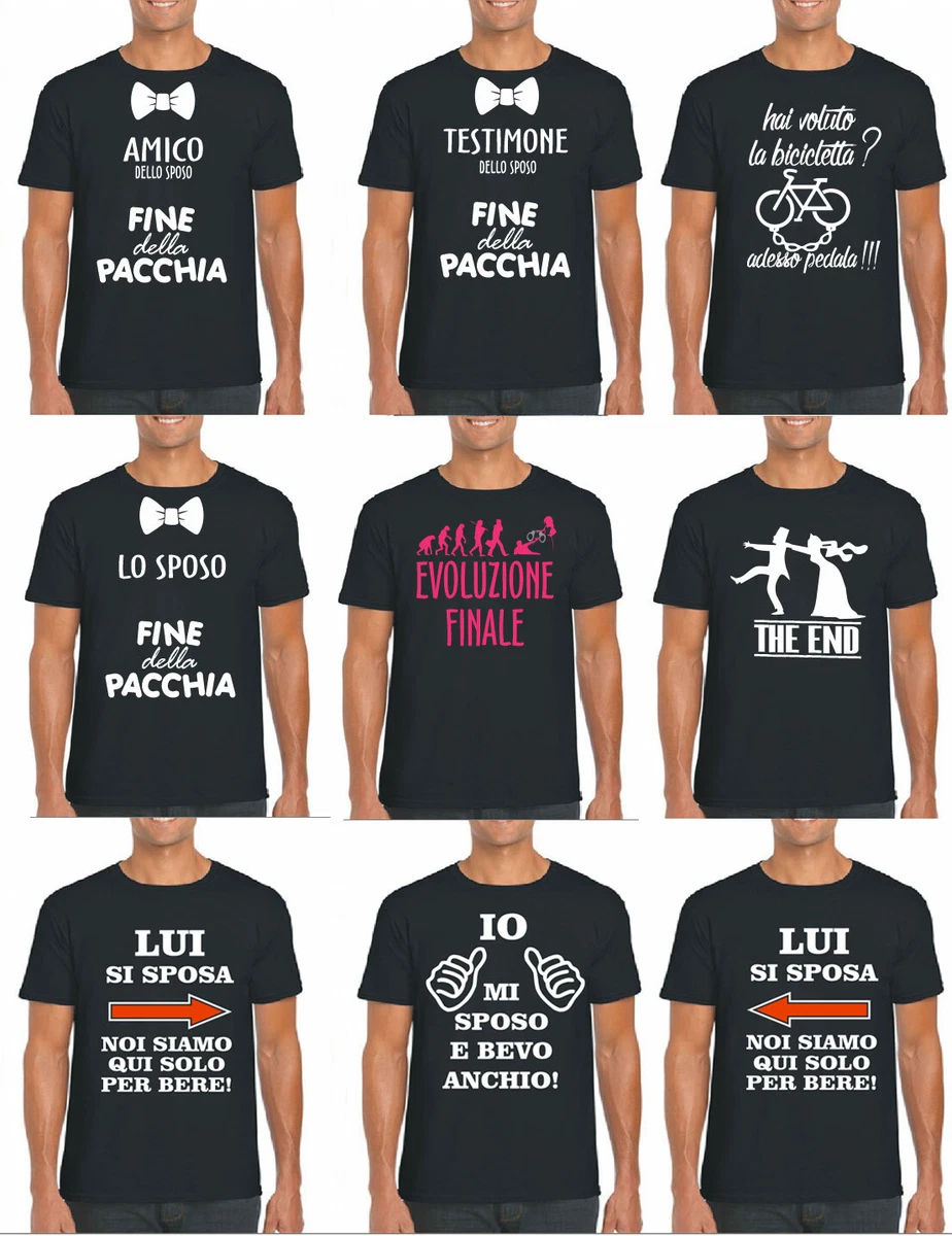MAGLIETTA IRONICA ESISTE UN FILO t-shirt nera divertente UOMO BIRRA UBRIACO