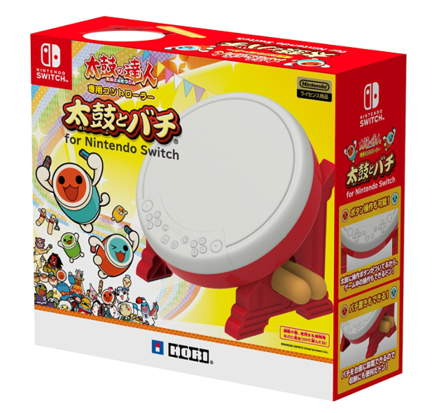 HORI TAIKO NO TATSUJIN Drum & BACHI set for Nintendo Switch Japan